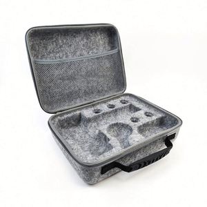 Custom Smell Proof Felt Cloth Percussion Muscle Fascia Massage Gun Storage Carrying Bag Mini <b>Hard</b> <b>Shell</b> EVA Massage Gun <b>Case</b> - Product Image 3