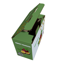 Commande en gros bon marché acceptée boîte de fruits réutilisable emballage utilisé, boîte en carton banane imprimée personnalisée
