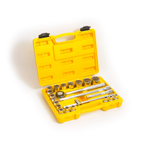 Ensemble d'outils de réparation automobile manuel de 22 pièces avec boîte en acier au carbone, clé à cliquet, rallonge pneumatique universelle, OEM
