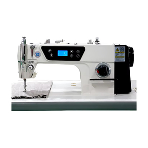 Máquina de coser industrial electrónica de puntada plana para cuero, automática, de alta resistencia, con pie de arrastre y cuchilla, modelo nuevo y estándar. - Product Image 1
