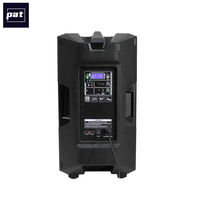 Haut-parleur stéréo actif en plastique de 15 pouces, 500W RMS, DSP, 2 voies, PA, TWS pour événements extérieurs avec entrée USB/carte SD sans fil