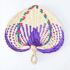 Handmade Natural Bamboo Handheld Fans Eco-Friendly 33cm Palm <b>Leaf</b> <b>Paper</b> for New Year Occasions Parties Painting Favor Gifts - Product Image 2