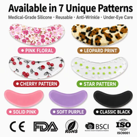 Masque pour les yeux en silicone réutilisable imprimé sur mesure, lavable, anti-rides, patchs pour les yeux secs et mixtes, marque privée