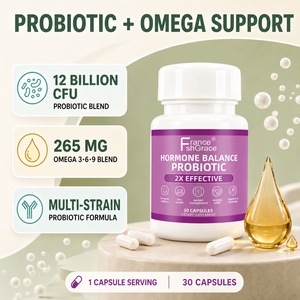 Probiotiques pour femmes Shecome Hormone Balance, fabriqués en usine GMP, favorisent la santé de la peau, l'immunité et l'équilibre hormonal, capsules de probiotiques. - Product Image 2