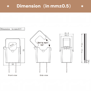 YHDC SCT024S Split <span class=keywords><strong>Core</strong></span>-stroomtransformator 50-400A tot 1A uitgang, gelamineerde siliciumstalen kern, 0,5% nauwkeurigheid - Product Image 3