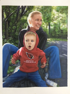 Ritratto dipinto a mano a olio per famiglie personalizzato su tela aggiungi i propri cari dalle foto regalo personalizzato pittura realistica - Product Image 5