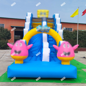 Nhà Máy Bán Buôn Giá Rẻ Tùy Chỉnh Đại Dương Chủ Đề <span class=keywords><strong>S</strong></span> Bob Thương Mại PVC Phim Hoạt Hình Inflatable Trẻ Em Nhảy Trượt Cho Đảng <span class=keywords><strong>S</strong></span>ử Dụng - Product Image 4