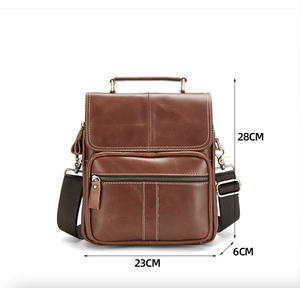 กระเป๋าหนังวัวแท้ AndoBag สำหรับผู้ชาย สะพายไหล่ สะพายข้าง กระเป๋าสะพายข้างแฟชั่นลำลอง สำหรับผู้ชาย ใช้ได้ทั้งกลางแจ้งและทำงาน - Product Image 2