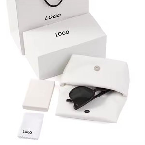 Estuche de cuero con imán para gafas con logotipo personalizado Embalaje de gafas con cierre magnético con paño de microfibra para limpieza y protección - Product Image 2