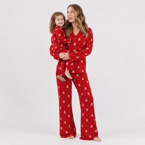 Ensembles assortis maman et moi, personnalisation, tenues assorties pour la famille, pyjamas classiques à manches longues, 100% fibre de bambou, fabricant - Product Image 2