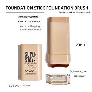 Bâton de fond de teint double embout, longue tenue, anti-transfert, correcteur, contrôle du sébum, hydratant, régulier - Product Image 6