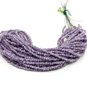 Perlas de Diamante Morado Natural sin Cortar de 3.5-4mm, Certificadas por IGI, Perlas de Diamante en Bruto para Joyería, Hilos de 16 Pulgadas al por Mayor - Product Image 1