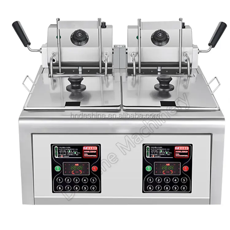 Fast Food için ticari mutfak ekipmanları elektrikli fritöz makine