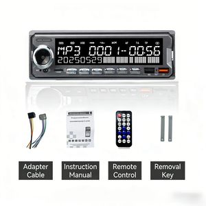 Reproductor MP3 para coche 7388 de alta potencia con 6 canales RCA, teclas RGB + retroiluminación blanca, pantalla LCD, radio para coche con doble USB, FM, BT y TF. - Product Image 3