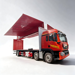 Nouveau camion fourgon HOWO 8 roues à ailes battantes, camion de fret 8-12 tonnes à ouverture latérale pour le chargement rapide de marchandises sur palettes - Product Image 1