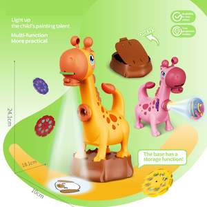 Juguete Educativo Lucky Toys, Proyector de Juegos de Aprendizaje para Niños, Proyección Eléctrica de Animales, Juego Multifuncional de Pintura de Jirafa - Product Image 2