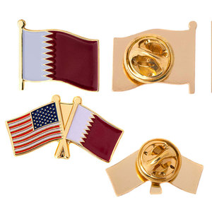 Bán Buôn Không Có Đơn Đặt Hàng Tối Thiểu Số Lượng Lớn Giá Rẻ Tùy Chỉnh Kim Loại Men <span class=keywords><strong>Epoxy</strong></span> Nhựa Quốc Gia Cờ Ve Áo Huy Hiệu Qatar Pin - Product Image 1