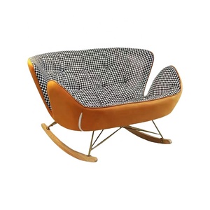 Fauteuil de salon rembourré biomorphe en forme de <span class=keywords><strong>cygne</strong></span>, motif pied-de-poule, pour un espace de vie sélectionné - Product Image 1