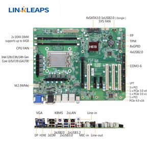 LINKLeaps การออกแบบเมนบอร์ดอุตสาหกรรม H610รองรับโปรเซสเซอร์ Intel Core 12th และ14th M.2เดสก์ท็อป DDR4สองชั้น64GB - Product Image 6