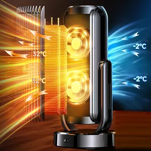 Ventilatore ad aria calda portatile Ptc riscaldamento rapido camera Winter Desktop 1000w termoventilatori elettrici a induzione del corpo umano a infrarossi girevoli