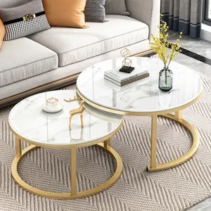 Table basse nordique moderne salon Table à thé Simple ensemble petite table d'appartement de luxe léger blanc noir