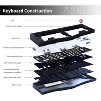 Kit de clavier mécanique ergonomique Alice à 87 touches, construction à joint personnalisée, écran couleur, kit de clavier tri-mode