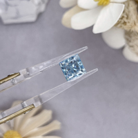 Starsgem - Diamante Azul Intenso de Corte Princesa de 2.5 Quilates Cultivado en Laboratorio, Certificado IGI, Excelente Calidad, para Joyería