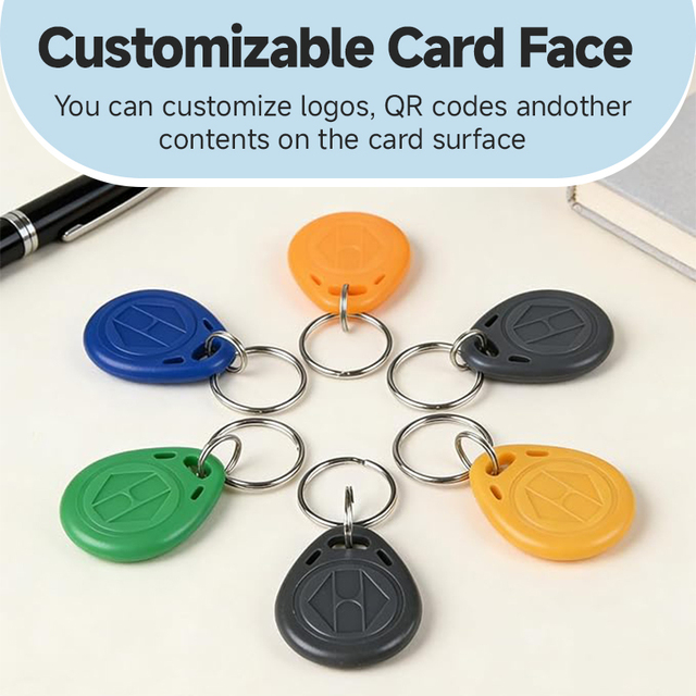 Custom Logo Rewritable 13.56MHz NFC RFID Keyfob Keychain for Hotel Access Control and Membership