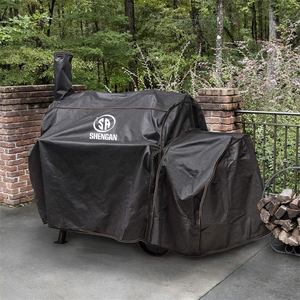 Housse ronde <span class=keywords><strong>de</strong></span> <span class=keywords><strong>protection</strong></span> contre la poussière pour barbecue, imperméable et résistante, pour barbecue, pour fumeurs, pour l'extérieur - Product Image 2