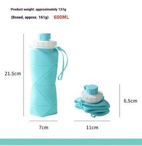 Botella de Silicona Plegable a Prueba de Fugas, Diseño Personalizado, Taza Plegable para Gimnasio y Deportes - Product Image 6