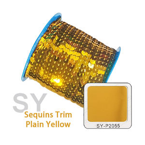 Bán buôn 3-6mm cam sequin TRIM Vòng paillettes Ribbon chuỗi may Sequins trang trí cho Ăn mặc - Product Image 4