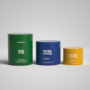 Custom Design Aluminum Jar for Powder - Airtight Food Grade <b>Container</b> for Dietary Supplements - Product Image 4
