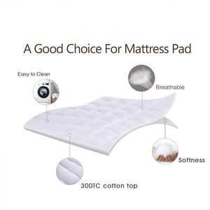 Cubrecolchón de Algodón Extra Grueso - Protector de Colchón Acolchado Transpirable <span class=keywords><strong>con</strong></span> Correas Elásticas, Suave y Lavable, Protector de Colchón para Hotel - Product Image 2