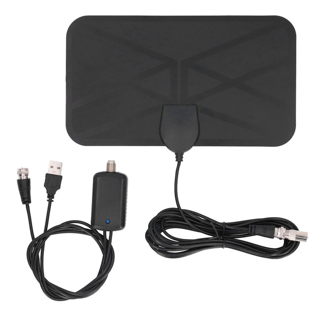 Digital TV Antenna Indoor Terrestrial HD 4K 1080P Antenna 25DBI Gain Adhesive Mount KJ-036