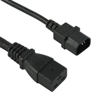 Soquete IEC 60320 C19 do iec 320 C14 do cabo de extensão do poder do portátil ao conector de alimentação C14