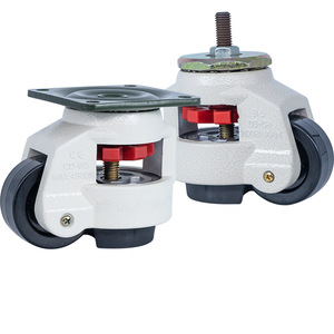 Roulettes de nivellement robustes avec poignée à cliquet améliorée, roulettes pivotantes à 360 degrés réglables avec pieds pour établi - Product Image 1