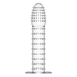 Manchon et anneaux transparents à picots pour pénis masculin, jouet sexuel pour couples, vente en gros, silicone, Guangdong - Product Image 4