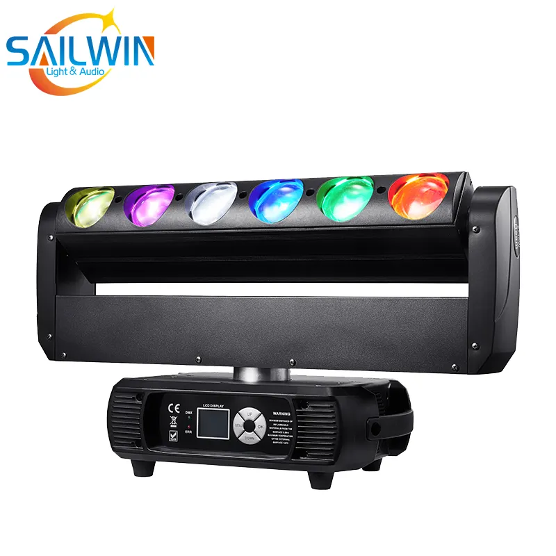 Sailwin CE Infinite Rotation 6X40W 4IN1 RGBW LED Moving Head Beam Light DMX512 DJ Stage Bar Lighting For Theater Party Event