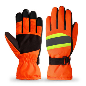 Guantes de seguridad, guantes de trabajo cálidos para invierno, forro polar reflectante, antideslizantes, tela Oxford, resistencia al frío, protección para las manos - Product Image 1