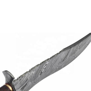 มีดโบวี่คุณภาพพรีเมียม ใบมีดแข็งแรงทำจากเหล็กดามัสกัส ด้ามจับทำจากไม้และกระดูกสวยงาม เหมาะสำหรับกิจกรรมกลางแจ้ง - Product Image 4