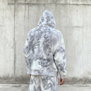 Tùy Chỉnh Dây Kéo Quá Khổ Thời Trang Đường Phố Graffiti Đầy Đủ Hơn In Ấn Thời Trang Đường Phố Mặt Trời Faded Mens Đau Khổ Zip up Hoodies - Product Image 4