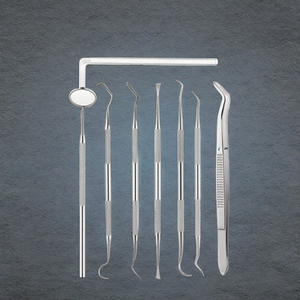 3-Piece Manual Power Source Dental Examination Kit with Mirror Handle Student Tooth Examination Instruments Made Stainless Steel - Product Image 2