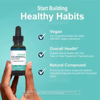 Gouttes liquides de chlorophylle végétaliennes 50 mg par dose, dérivées de feuilles de mûrier, 60 ml, complément alimentaire pour adultes, améliore l'immunité, favorise la croissance des cheveux