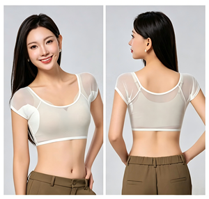 Nouveau débardeur anti-transpiration pour femme, réutilisable et lavable, avec coussinets absorbants pour les aisselles, protège les chemises et robes blanches des taches de sueur - Product Image 2