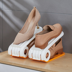 DLL499 Étagère à chaussures à double niveau pour l'organisation du placard, empileur de chaussures réglable, économiseur d'espace, organisateur de chaussures - Product Image 2