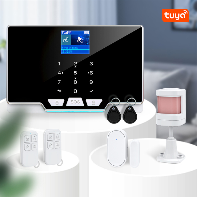 Anti-Theft Wifi GSM Smart Home Security Alarm System TFT Color Screen Tuya App Remote Control Security Home Alarm System