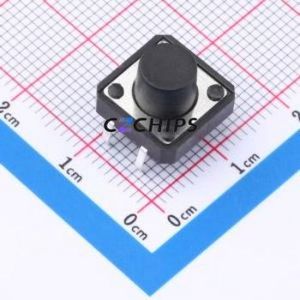 TS-1094-A10B2-D1 Tactile Switch Through hole-4P,12x12mm Switch Single Pole Single Throw Round Button 1.8N Through Hole - Product Image 1