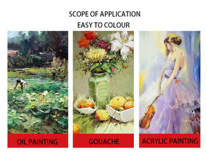 280gコットンファインアートホワイトブランクアーティストキャンバス絵画描画ボード木製フレーム、油絵・アクリル絵画用キャンバス付き - Product Image 6