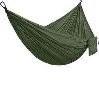 Hamacs portables doubles simples avec 2 sangles d'arbre pour la randonnée, le sac à dos, la chasse, la plage et le camping.