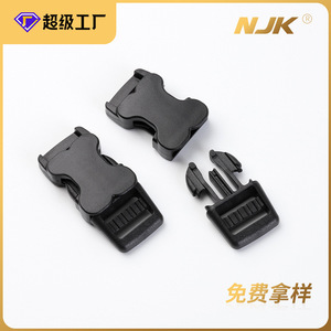 Side Release Buckle 15mm Plastic Black Durable For Bags <b>Backpack</b> <b>Straps</b> Adjustable Buckles - Product Image 5
